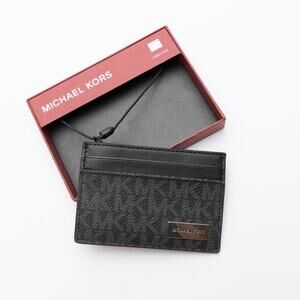 Michael Kors Men's Signature Monogram Print Card Case